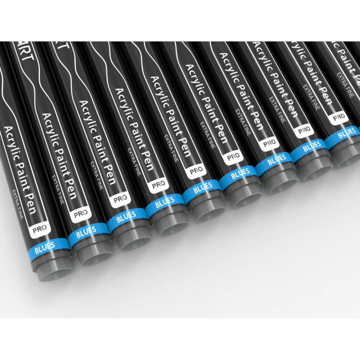 Feutre acrylique Pro color Set Bleu 0,7 mm 22 pcs - Tooli-Art - Rougier et Plé