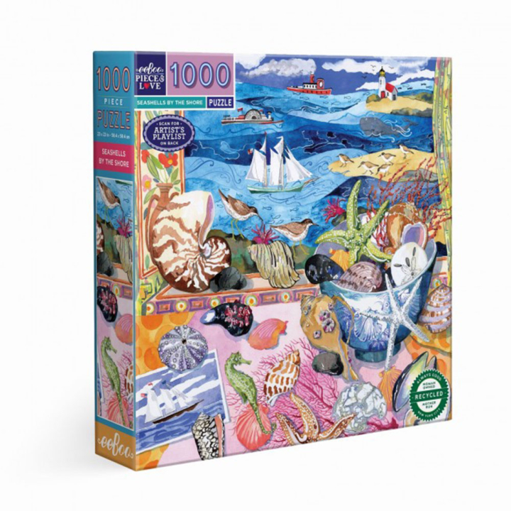 Puzzle 1000 pièces Seashells by the shore - EEBOO - Rougier et Plé