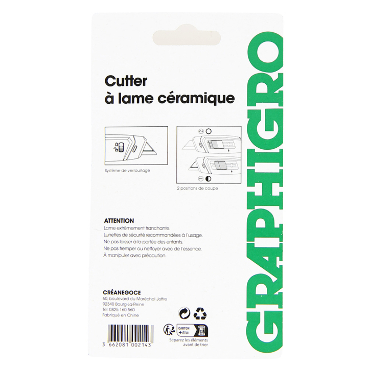 Cutter lame céramique - Graphigro - Rougier et Plé