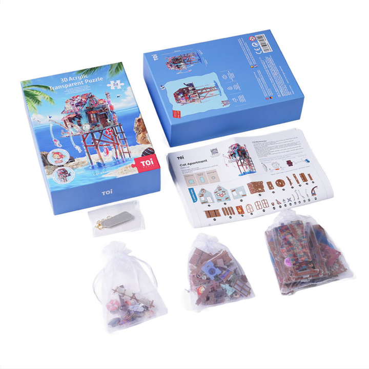 Puzzle 3D acrylique Cat apartment 94 pièces - TOI World - Rougier et Plé
