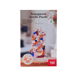 Puzzle casse-tête acrylique Pets in the bottle Cat 42 pièces - TOI World - Rougier et Plé