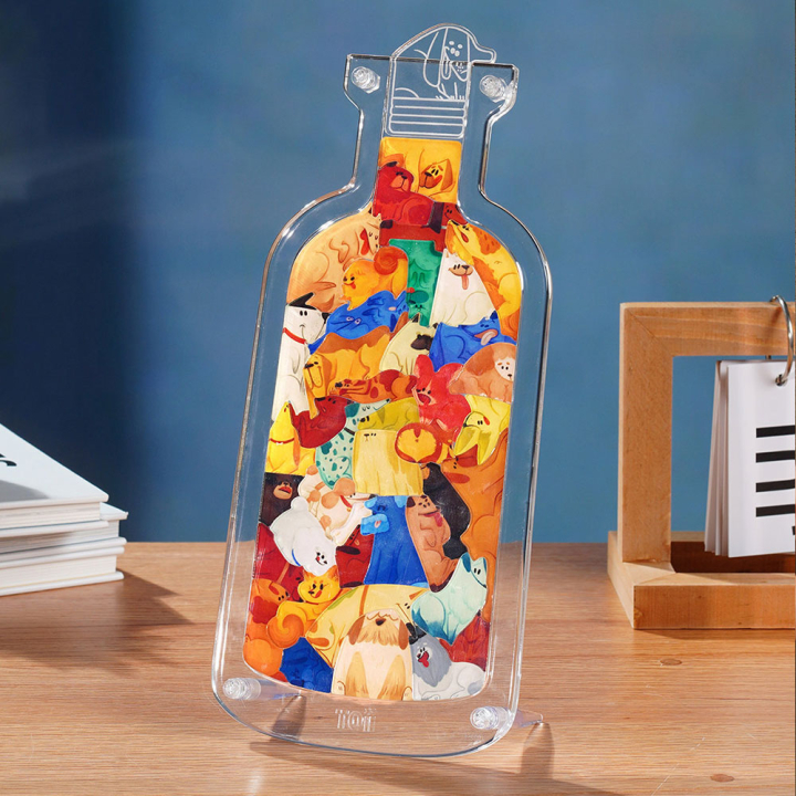 Puzzle casse-tête acrylique Pets in the bottle Dog 42 pièces - TOI World - Rougier et Plé