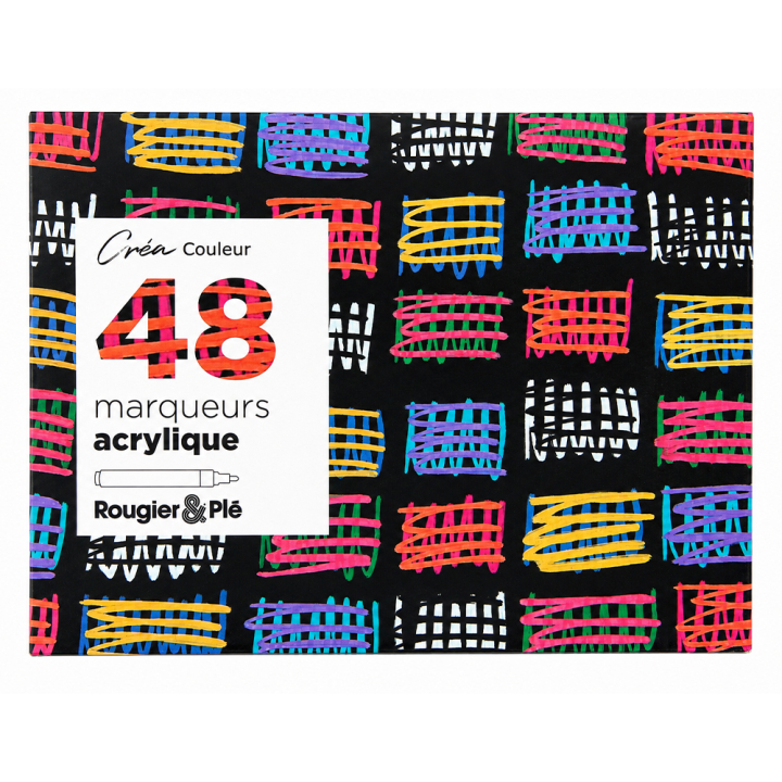 Marqueurs acryliques Créa boîte 48 pcs - Rougier&Plé - Rougier et Plé