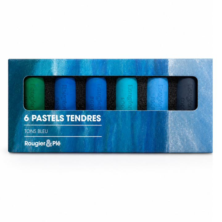 Pastel tendre Tons bleu Set 6 pcs - Rougier&Plé - Rougier et Plé