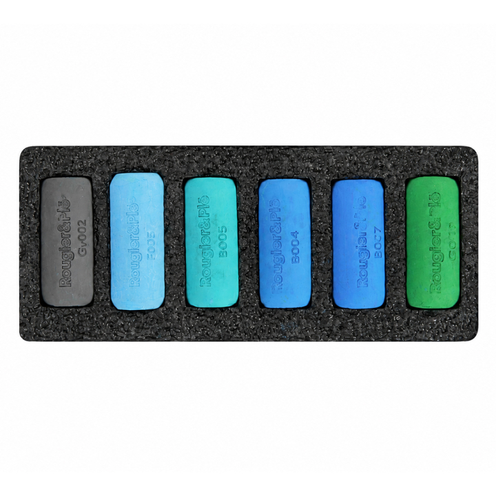 Pastel tendre Tons bleu Set 6 pcs - Rougier&Plé - Rougier et Plé