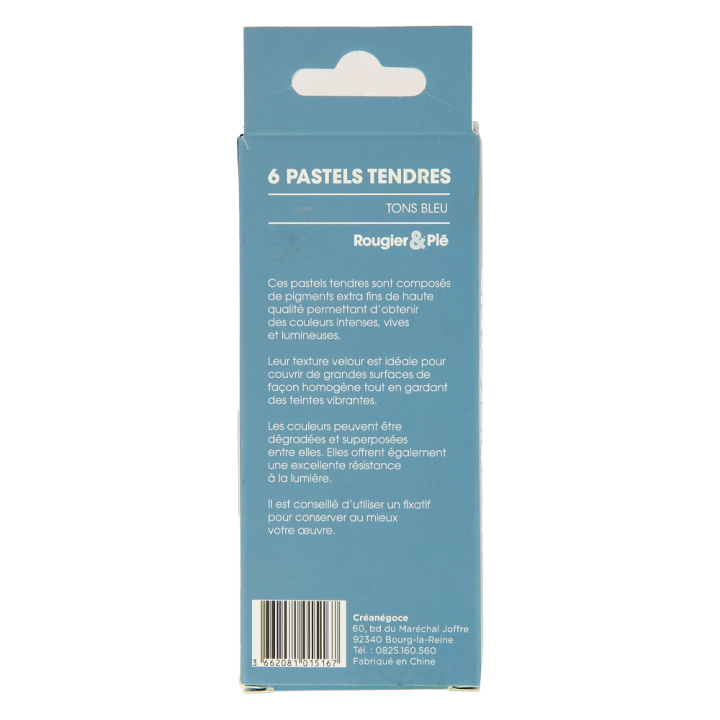 Pastel tendre Tons bleu Set 6 pcs - Rougier&Plé - Rougier et Plé