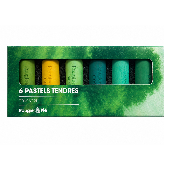 Pastel tendre Tons vert Set 6 pcs - Rougier&Plé - Rougier et Plé