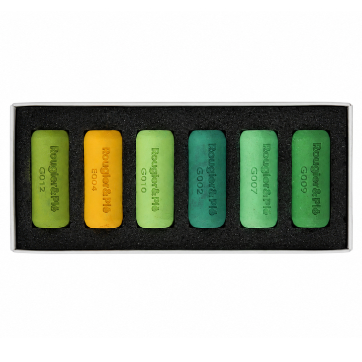 Pastel tendre Tons vert Set 6 pcs - Rougier&Plé - Rougier et Plé