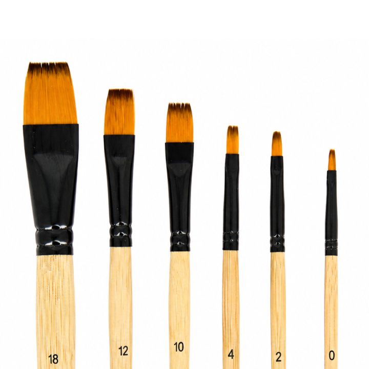 Pinceau acrylique Plat Set 6 pcs - Rougier&Plé - Rougier et Plé