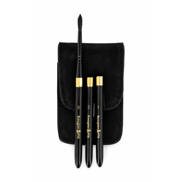 Pinceau lavis Set voyage 3 pcs + pochette - Rougier&Plé - Rougier et Plé