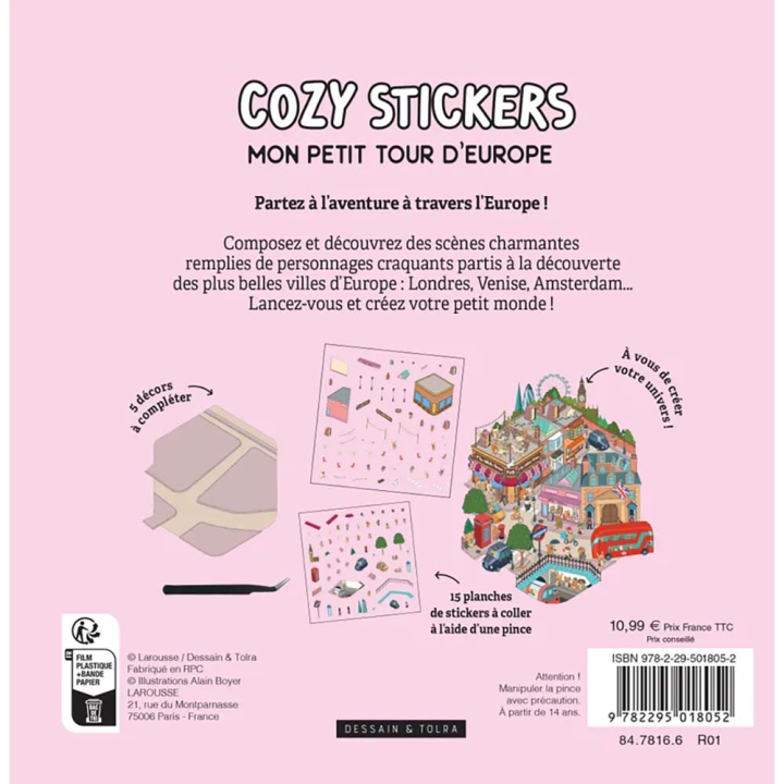 Cozy Stickers Mon petit tour d'Europe - Dessain et Tolra - Rougier et Plé