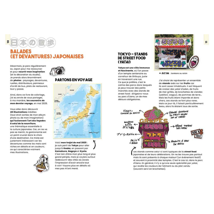 Balades japonaises Livre de 40 coloriages - Hachette - Rougier et Plé