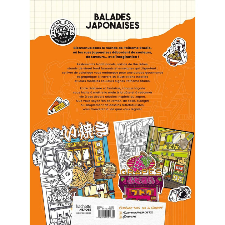 Balades japonaises Livre de 40 coloriages - Hachette - Rougier et Plé