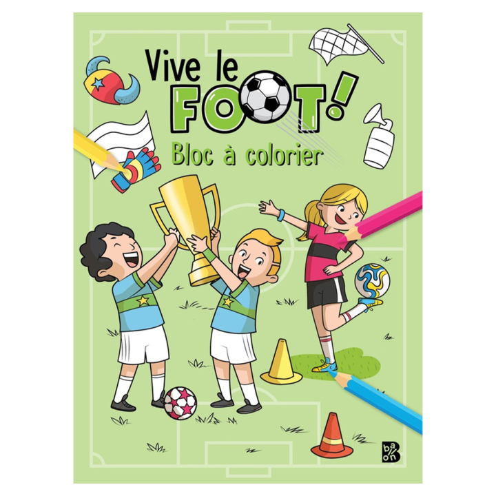 Bloc à colorier Vive le foot - Ballon - Rougier et Plé