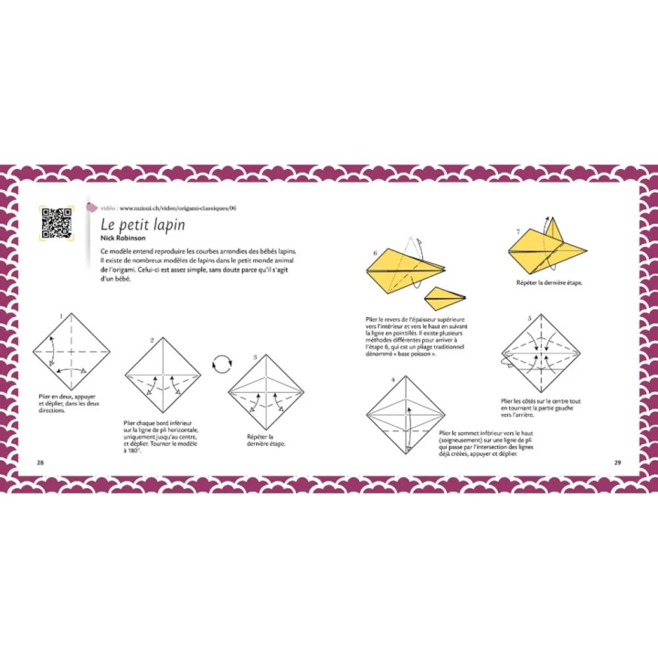 Livre Origami classique Détacher et plier - Nuinui - Rougier et Plé