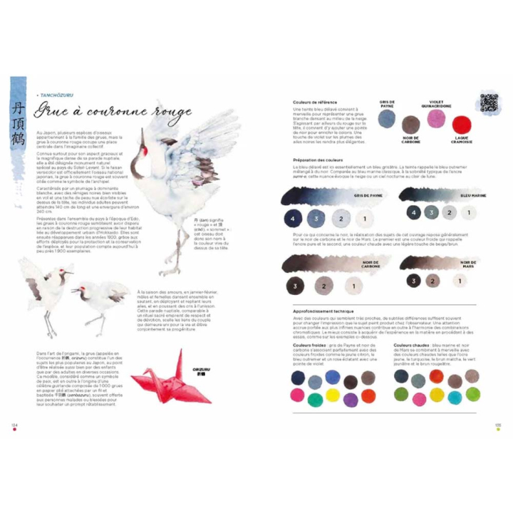 Livre Leçons d'aquarelle japonaise L'art de peindre les animaux - Nuinui - Rougier et Plé