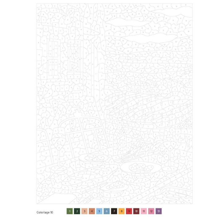 Mon grand carnet de coloriage au numéro Douce France - Solar - Rougier et Plé