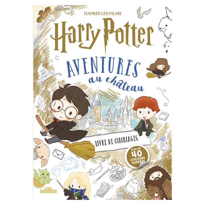 Livre de coloriages Harry Potter Aventures au château - Dragon D'Or - Rougier et Plé