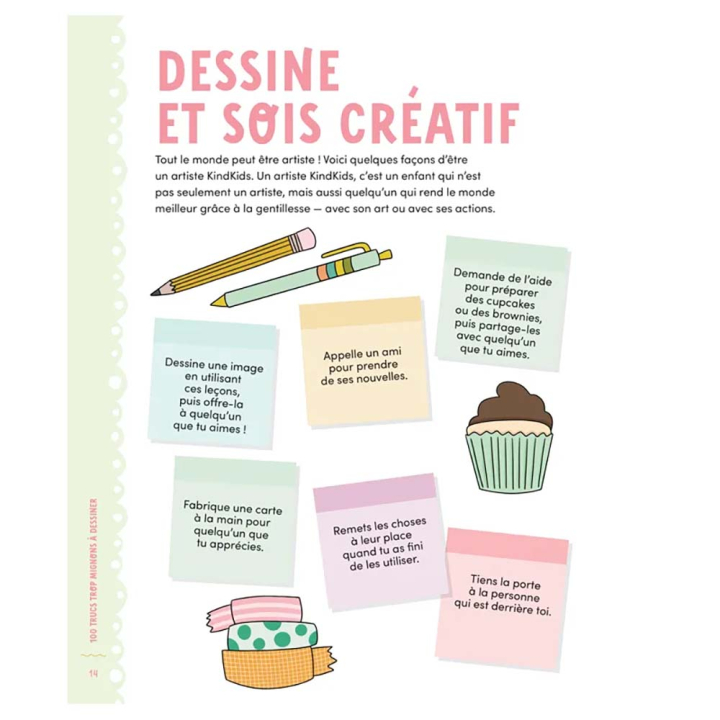 Livre 100 trucs trop mignons à dessiner - Editions de Saxe - Rougier et Plé
