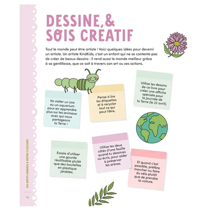 Livre 100 motifs animaux & nature à dessiner - Editions de Saxe - Rougier et Plé