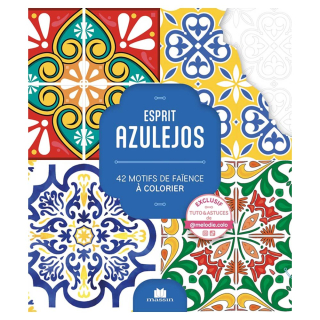 Livre coloriage Esprit Azulejos 42 motifs de faïence à colorier - Massin - Rougier et Plé