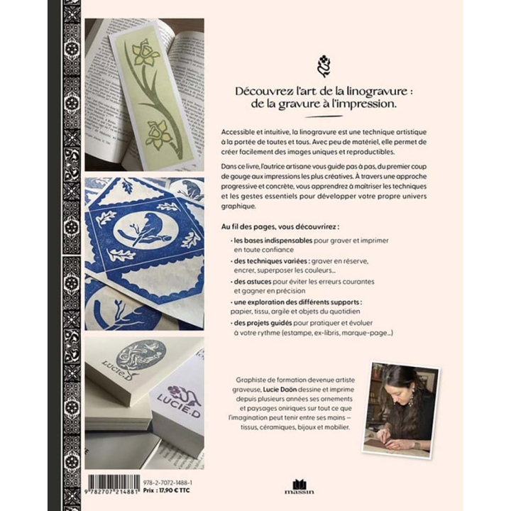 Livre S'initier à la linogravure De la gravure à l'impression - Massin - Rougier et Plé