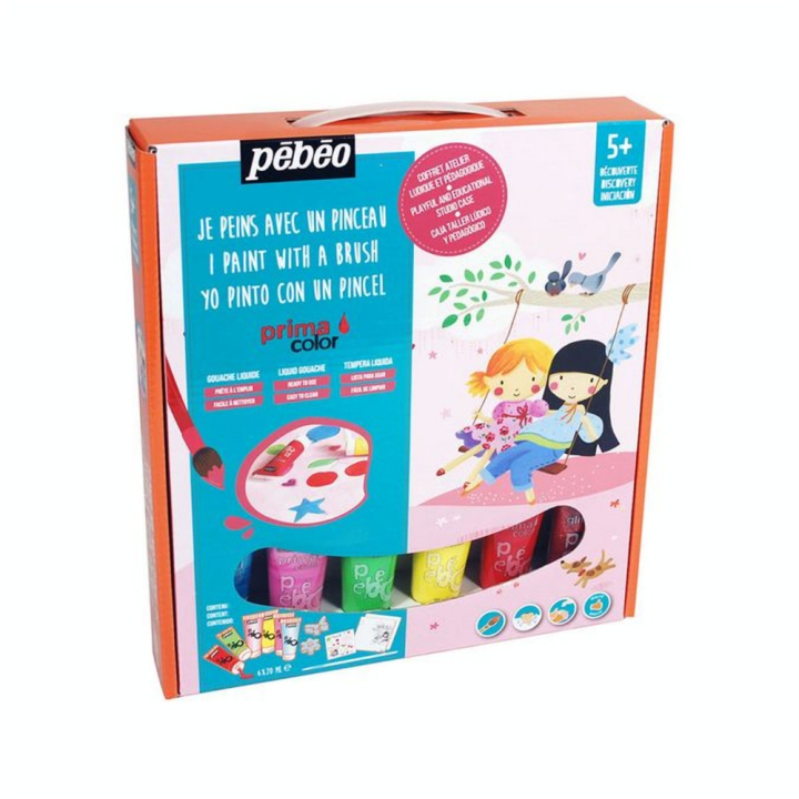 Peinture enfant - Je peins avec un pinceau mini coffret atelier - Pébéo - Rougier et Plé