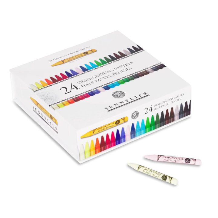 Boîte 24 demi-crayons pastels - Sennelier - Rougier et Plé