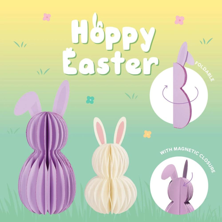 Lapin pliable en papier Pâques 2 pcs - Legami - Rougier et Plé