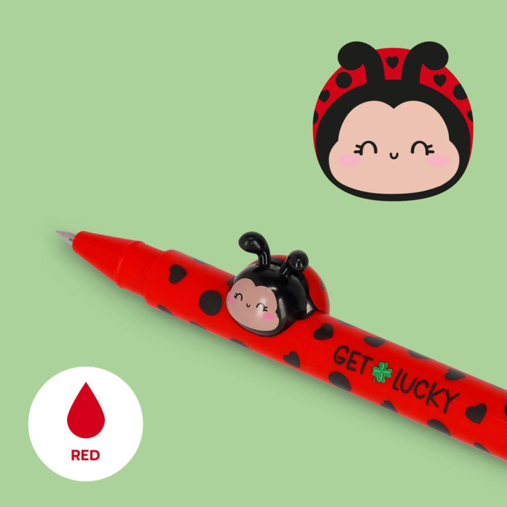 Stylo à encre gel rouge Coccinelle - Legami - Rougier et Plé