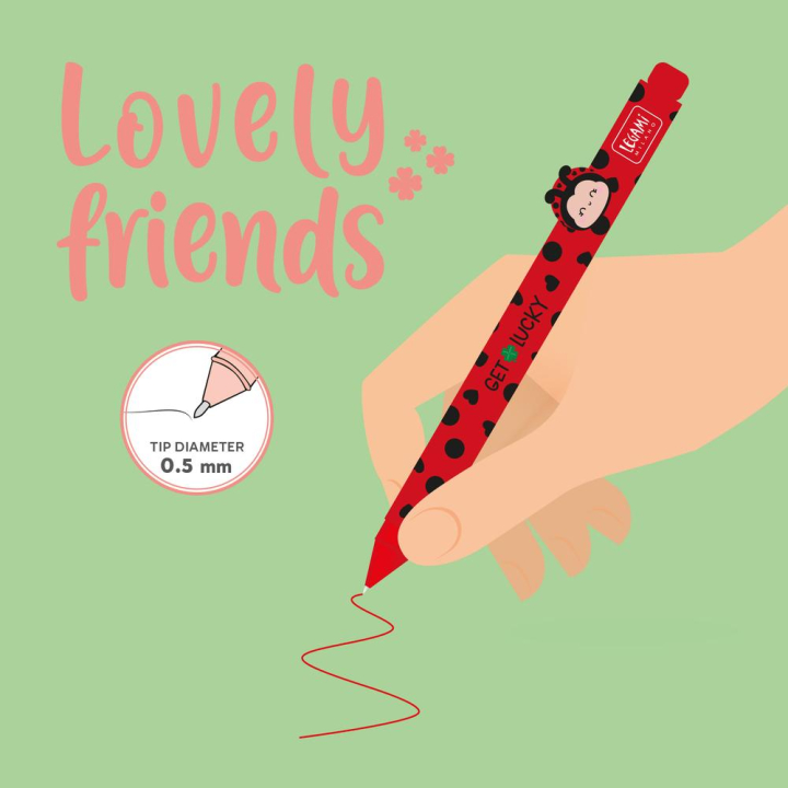 Stylo à encre gel rouge Coccinelle - Legami - Rougier et Plé