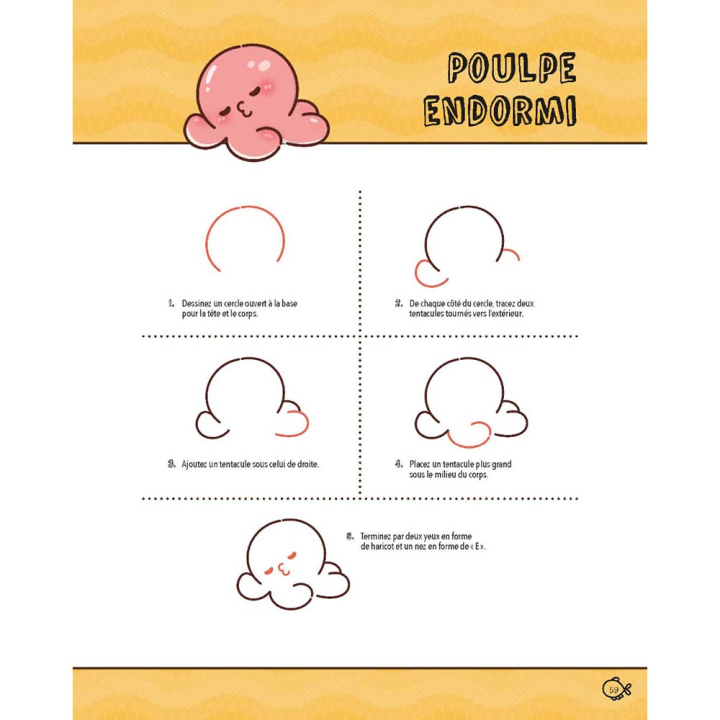 Livre Dessiner kawaii : 80 adorables créatures aquatiques en pas à pas ! - Vigot - Rougier et Plé