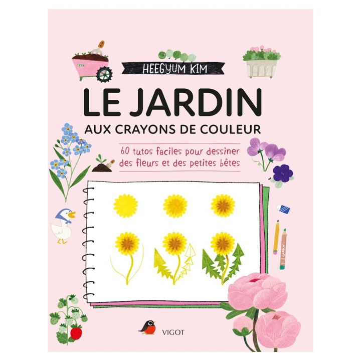 Livre Le jardin aux crayons de couleur - Vigot - Rougier et Plé
