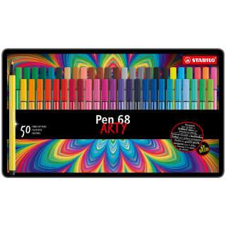 Boîte de 50 feutres Pen 68 - STABILO - Rougier et Plé