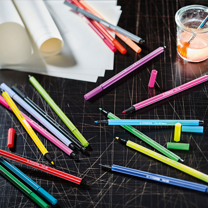 Boîte de 50 feutres Pen 68 - STABILO - Rougier et Plé