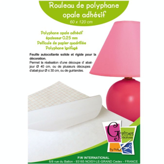 Polyphane adhésif opaque 60 x 120 cm en rouleau - Graine Créative - Rougier et Plé