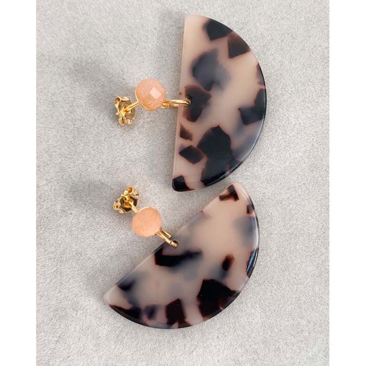 Pendentifs Demi-Cercle 36 mm en Acétate 2 pcs - Perles Corner - Rougier et Plé