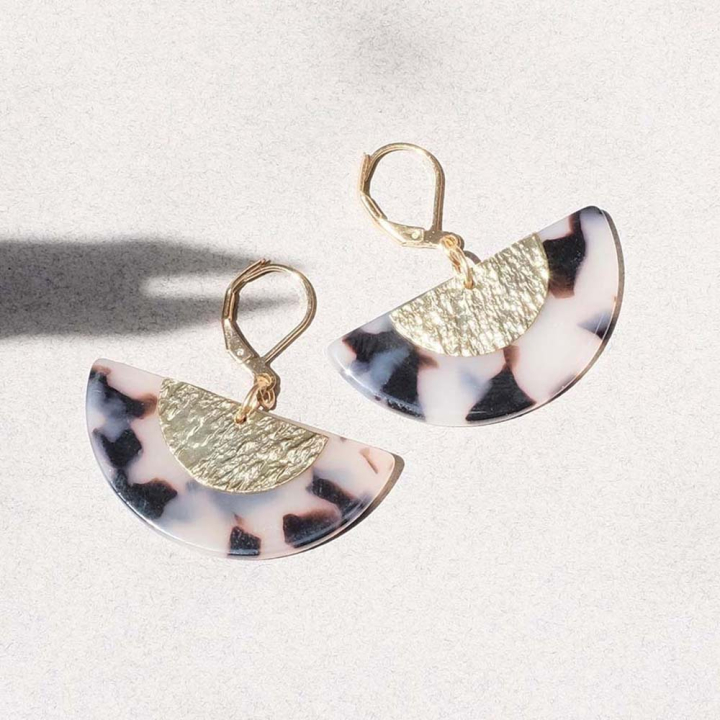 Pendentifs Demi-Cercle 36 mm en Acétate 2 pcs - Perles Corner - Rougier et Plé