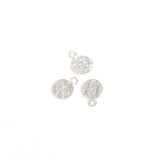 Pendentifs Rond Texturé 6 x 8 mm - 2 pcs - Perles Corner - Rougier et Plé