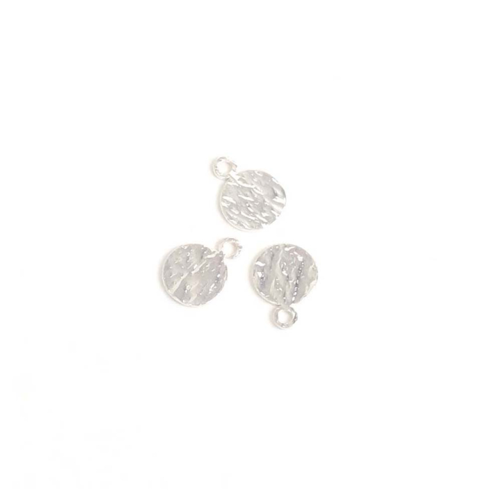 Pendentifs Rond Texturé 6 x 8 mm - 2 pcs - Perles Corner - Rougier et Plé