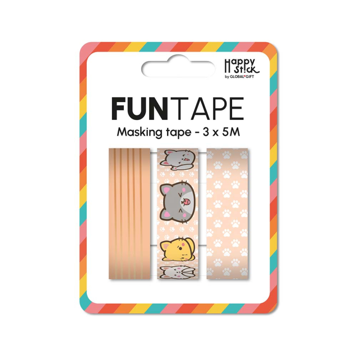 Lot de 3 funtape Châtons - Global Gift - Rougier et Plé