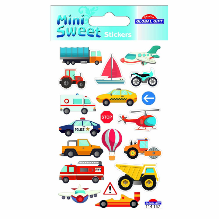 Stickers minisweet engins transports - Global Gift - Rougier et Plé