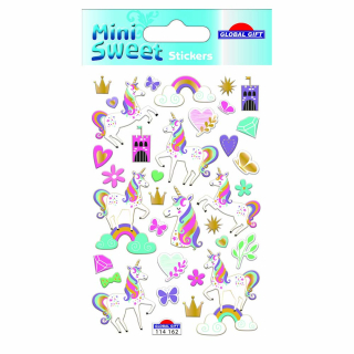 Stickers minisweet licorne art-en-ciel - Global Gift - Rougier et Plé