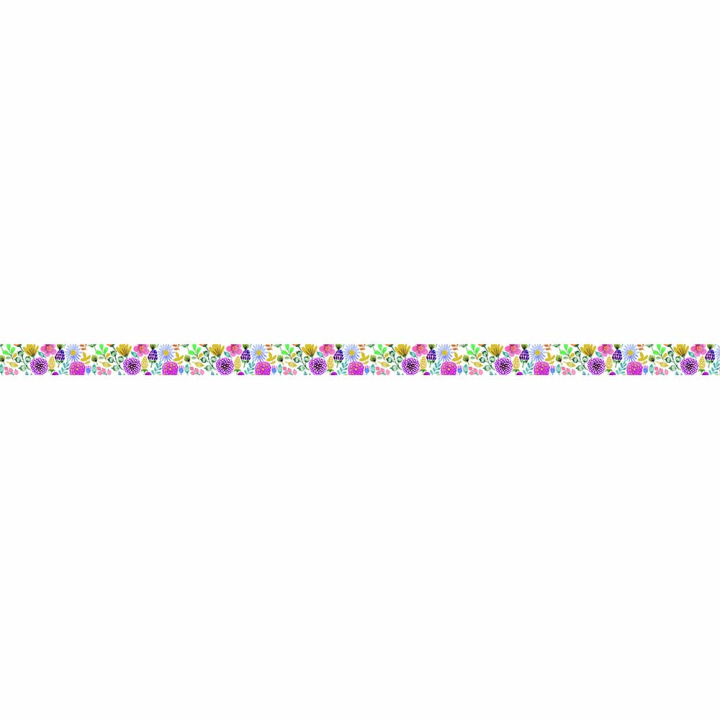 Masking tape fleuri et doré 15 mm x 5 m - Global Gift - Rougier et Plé