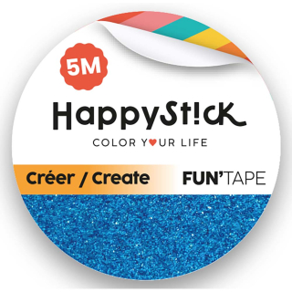 Masking tape bleu pailleté 15 mm x 5 m - Global Gift - Rougier et Plé