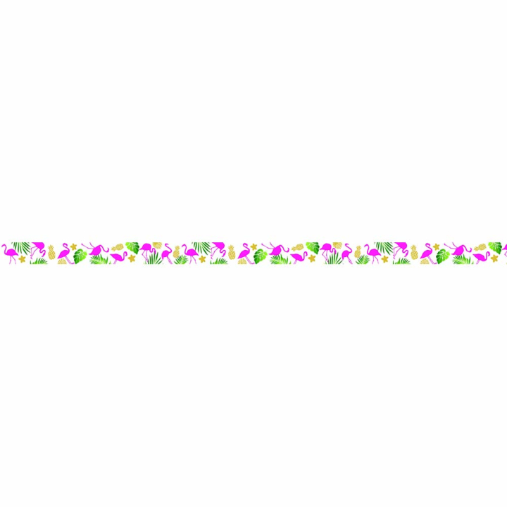 Masking tape flamants roses et végétal 15 mm x 5 m - Global Gift - Rougier et Plé