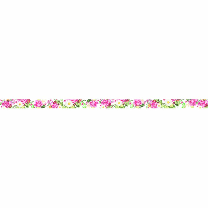 Masking tape roses de mon jardin 15 mm x 5 m - Global Gift - Rougier et Plé