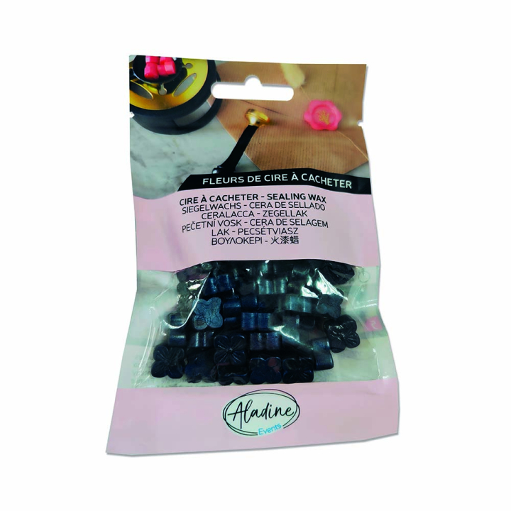 Fleurs de cire à cacheter bleu noir - Aladine - Rougier et Plé