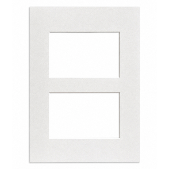 Passe-partout Blanc cassé 20 x 30 cm 2 Vues 9 x 13 cm - Rougier et Plé