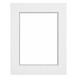 Passe-partout double Blanc et Alu 30 x 40 cm Vue A4 - Rougier et Plé